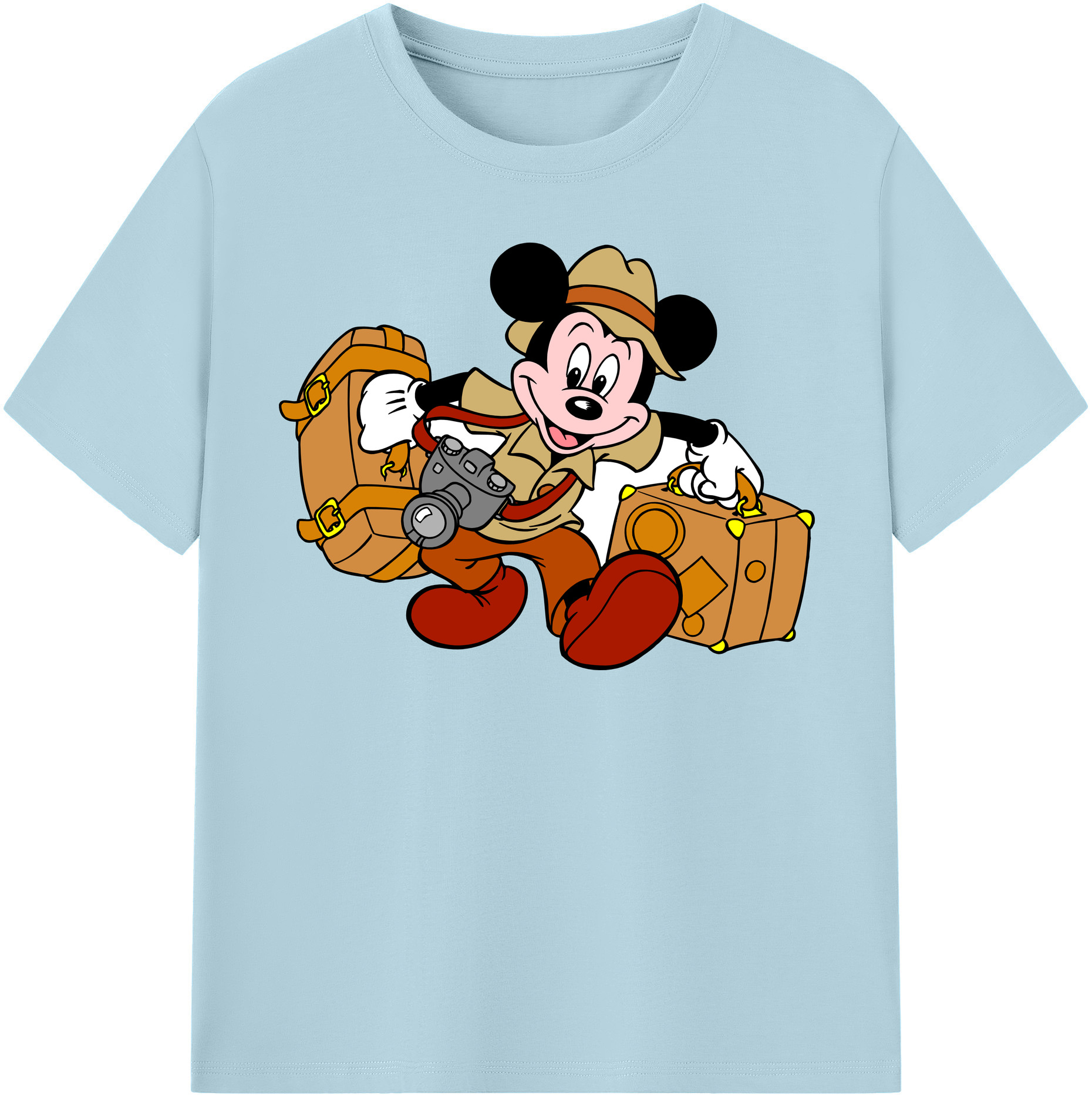 （画像用） ミッキーマウス Mickey Mouse 綿100％半袖Tシャツ（フロントプリント）